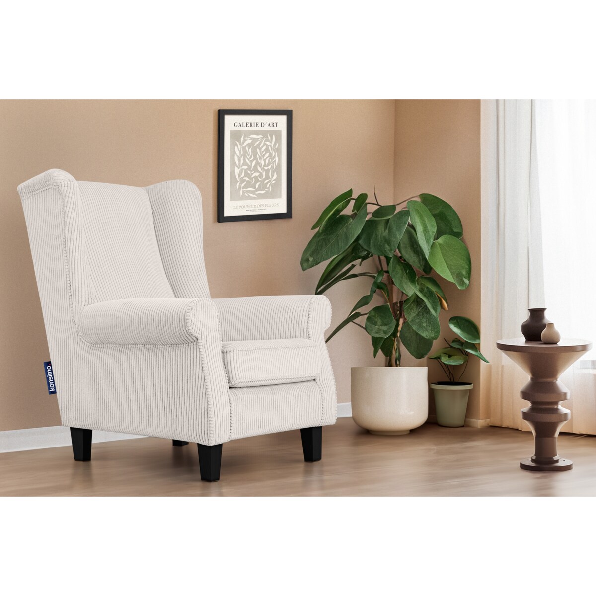 KONSIMO MILES Fotel, kolor Beżowy