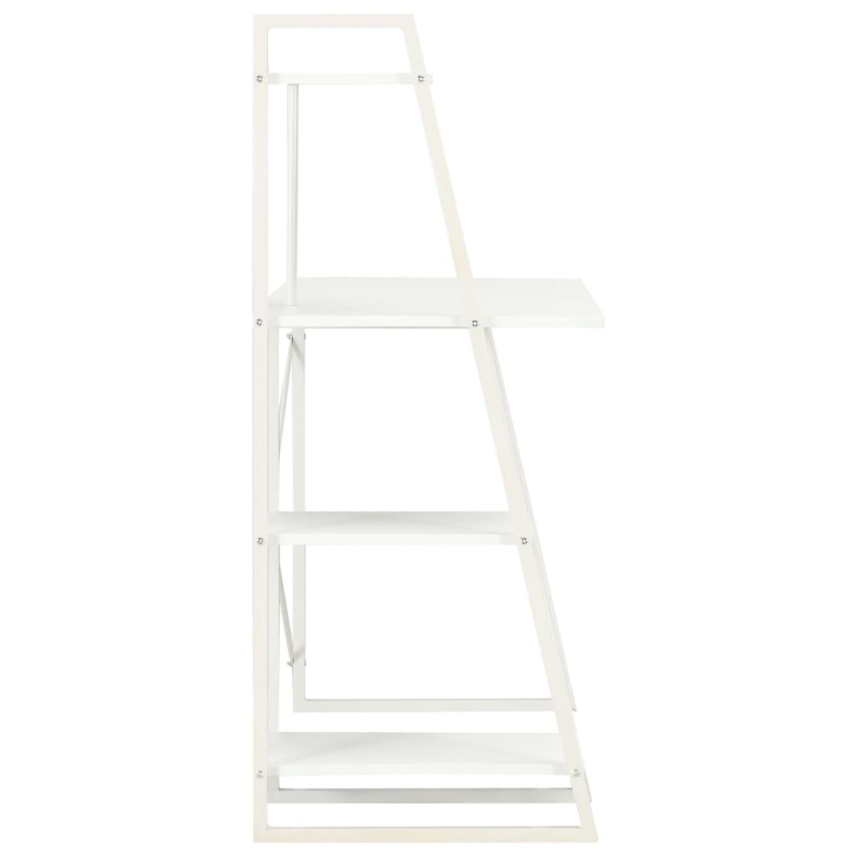 vidaXL Biurko z regałem, białe, 102x50x117 cm