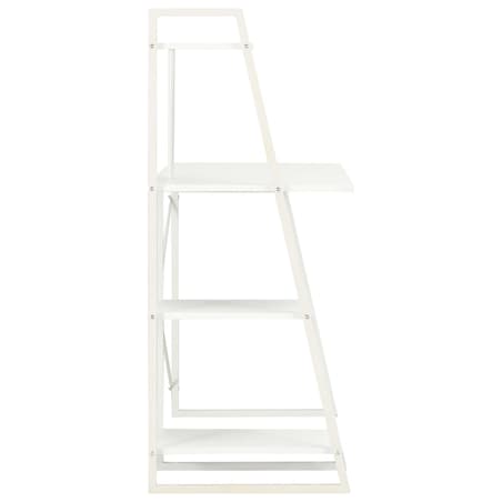 vidaXL Biurko z regałem, białe, 102x50x117 cm