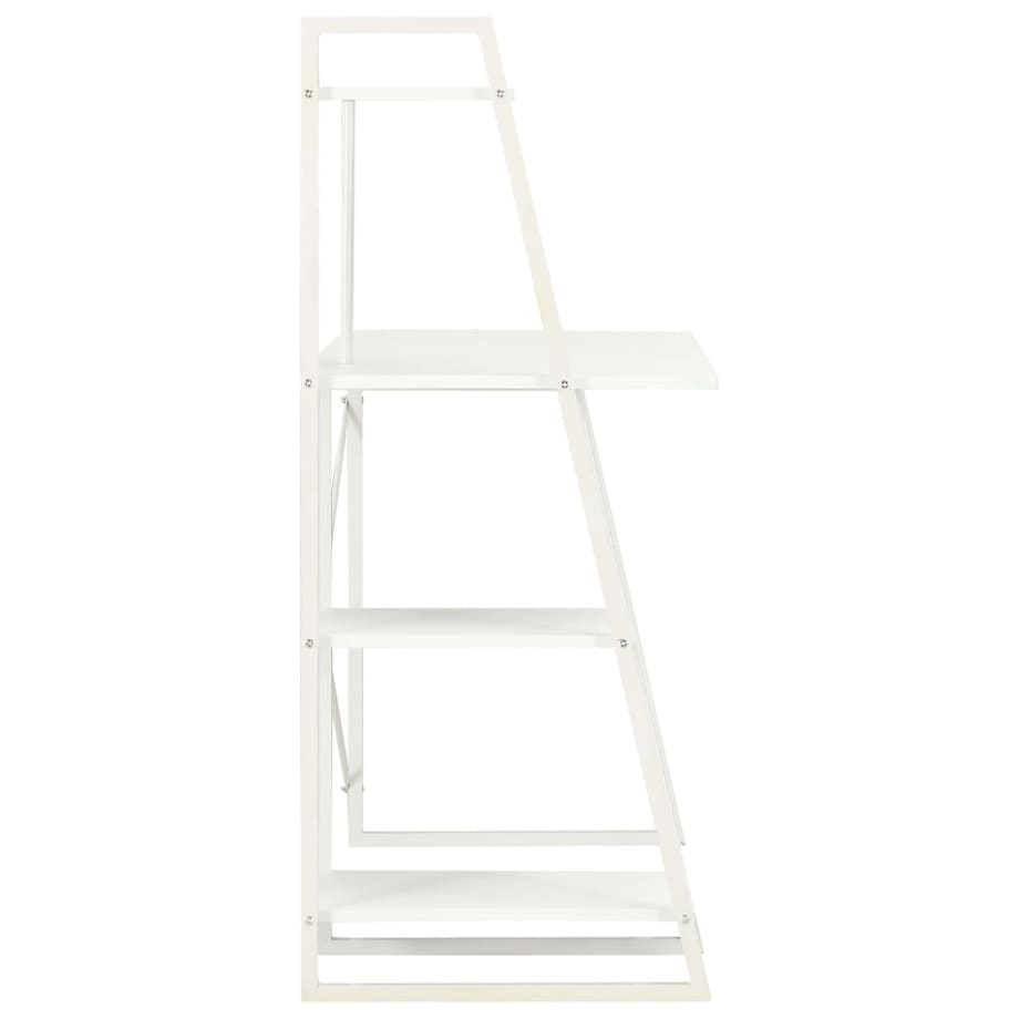 vidaXL Biurko z regałem, białe, 102x50x117 cm