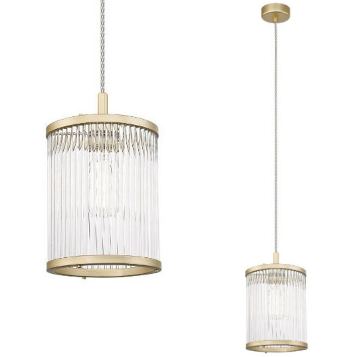 LAMPA wisząca SERGIO P0528-01F-V6AC Zumaline klasyczna OPRAWA szklany zwis złoty