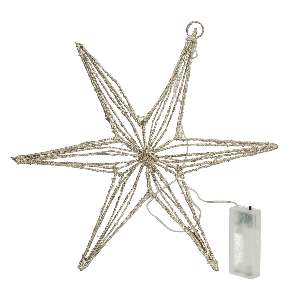 Gwiazda led Glitter Star 30 cm boże narodzenie, święta, świąteczne, szampański, 30x30x6 cm