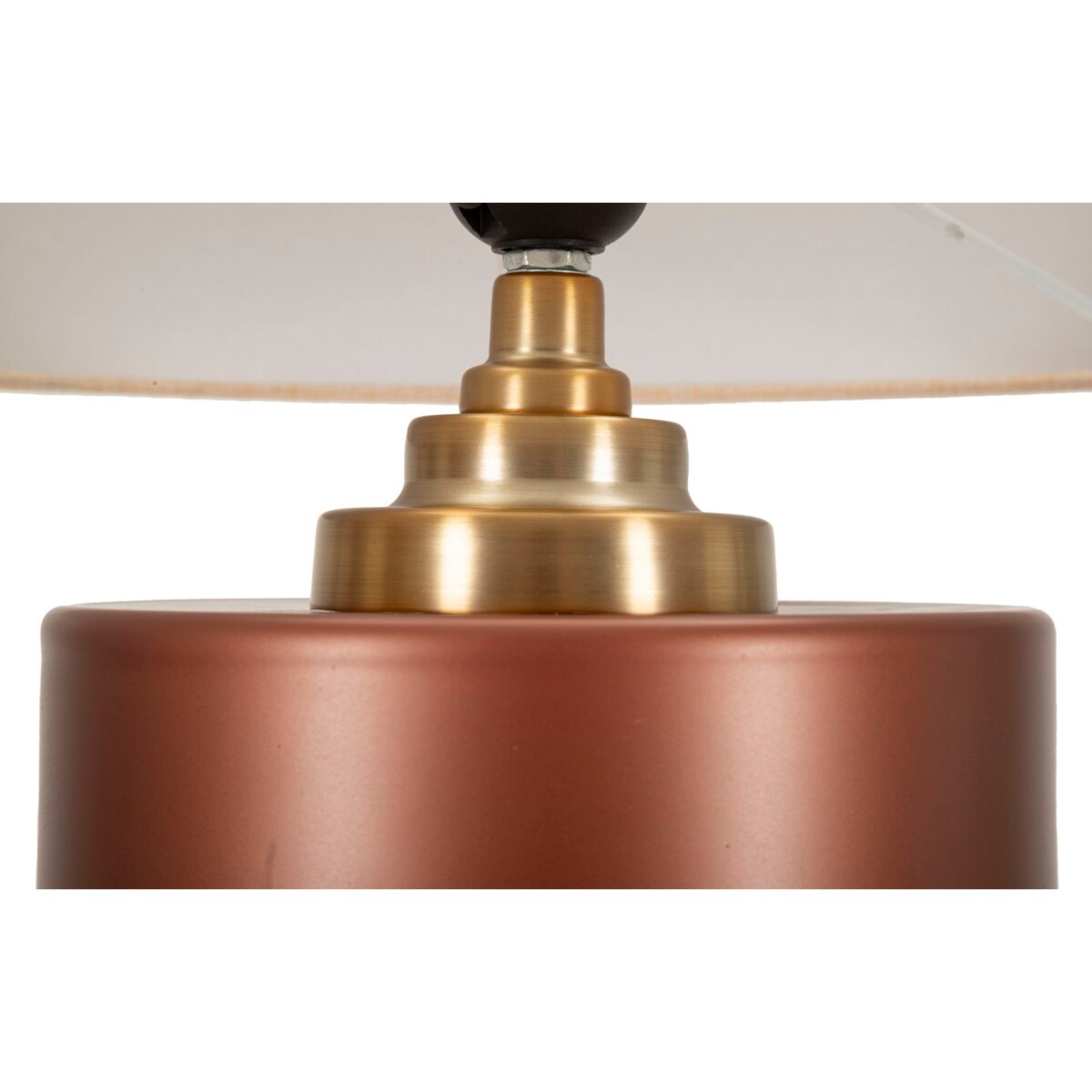 Lampa stołowa Rosenthal - H, kolor brązowy i złoty, szkło i żelazo, 40,5 x 40,5 x 69,5 cm, 1 x E27, styl glamour, do salonu i sypialni, Mauro Ferretti