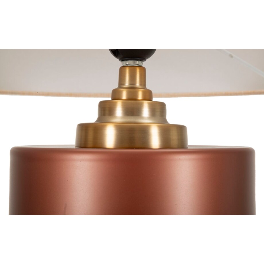 Lampa stołowa Rosenthal - H, kolor brązowy i złoty, szkło i żelazo, 40,5 x 40,5 x 69,5 cm, 1 x E27, styl glamour, do salonu i sypialni, Mauro Ferretti