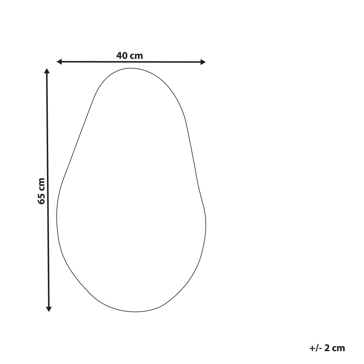 Lustro ścienne AUBAGNE 40 cm 65 cm Srebrny