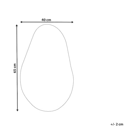 Lustro ścienne AUBAGNE 40 cm 65 cm Srebrny