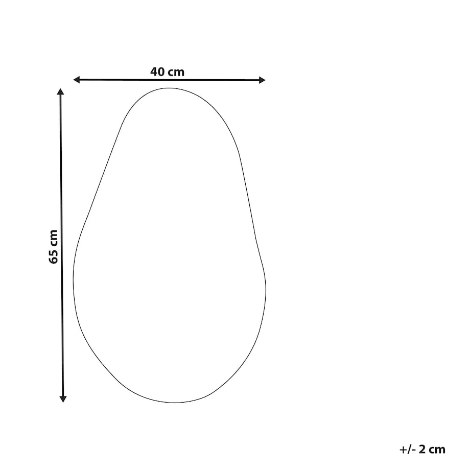 Lustro ścienne AUBAGNE 40 cm 65 cm Srebrny