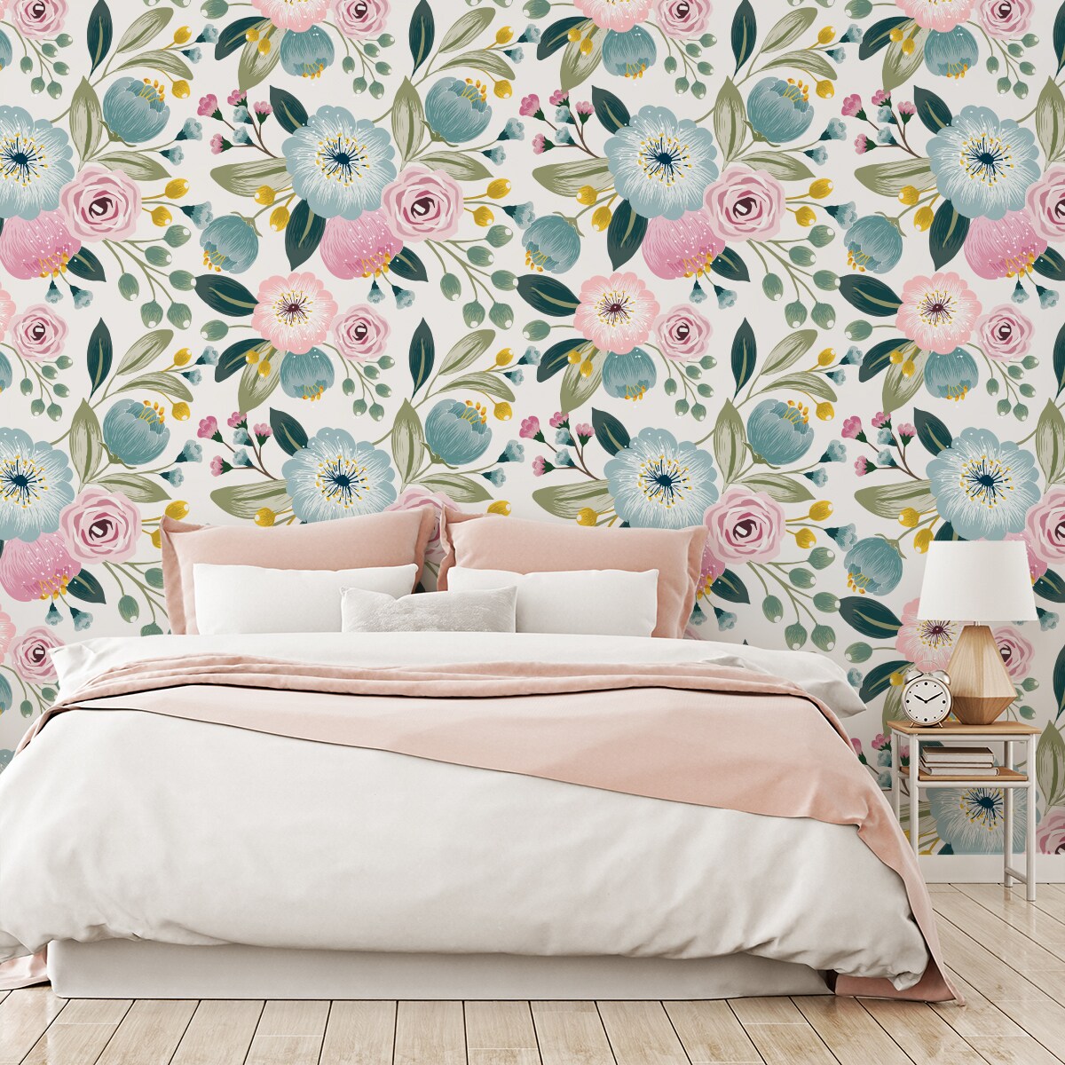 Tapeta Kolorowe KWIATY Liście Rośliny Natura