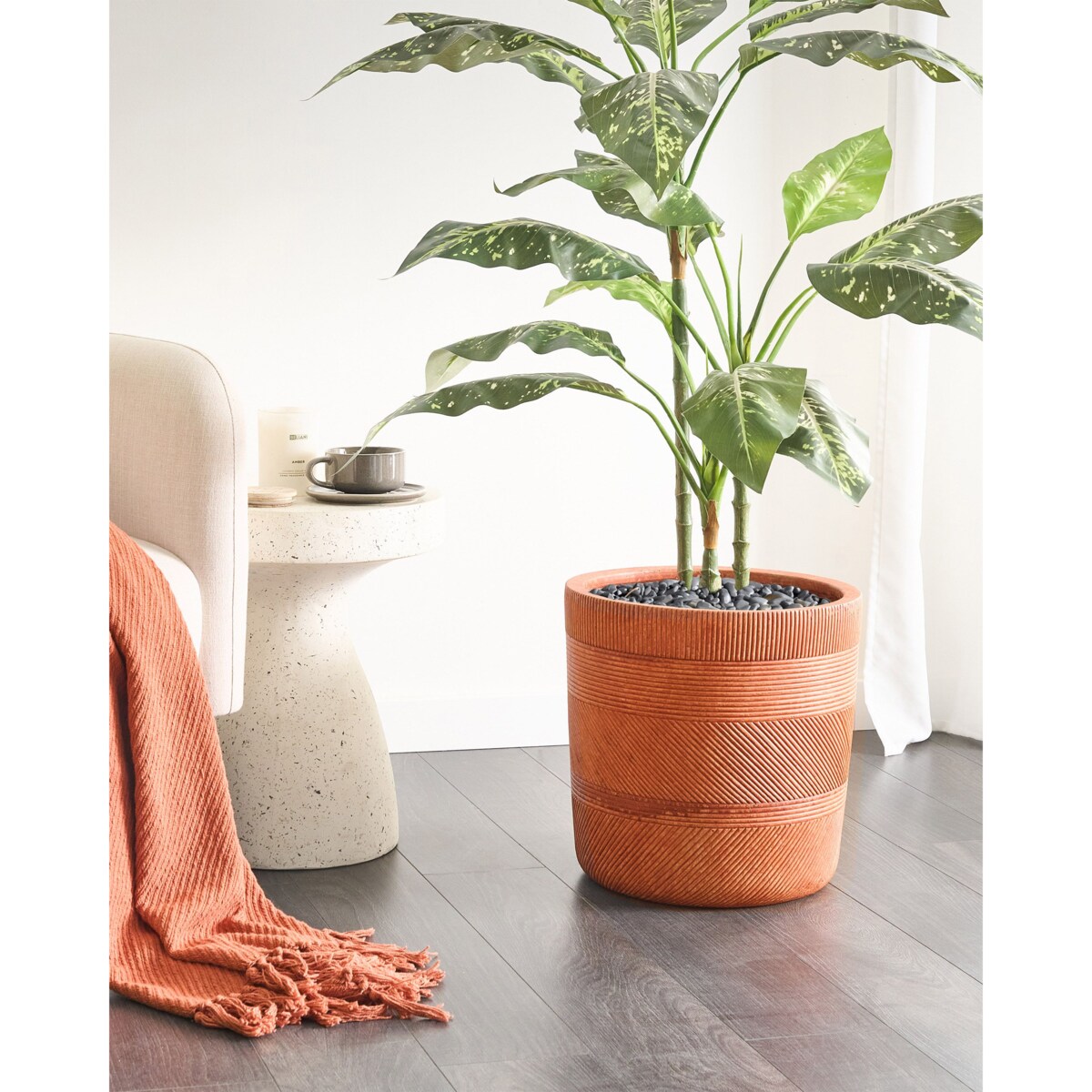 Doniczka 36 cm złoty brąz VOULA