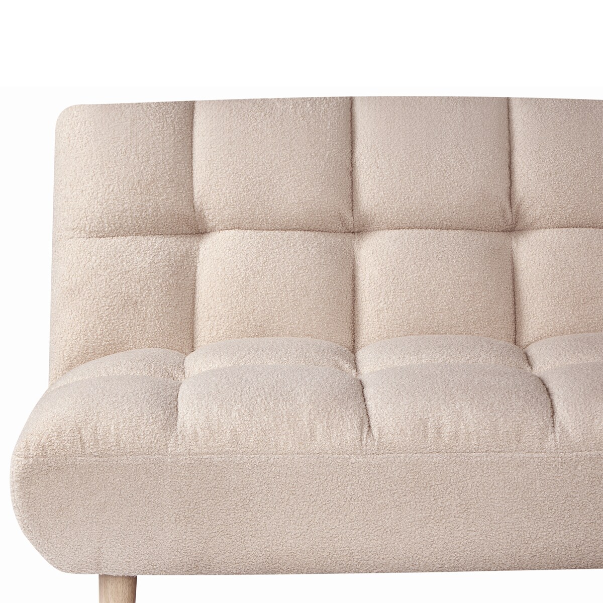 Sofa rozkładana dla 2 osób RISOR Boucle Beżowy