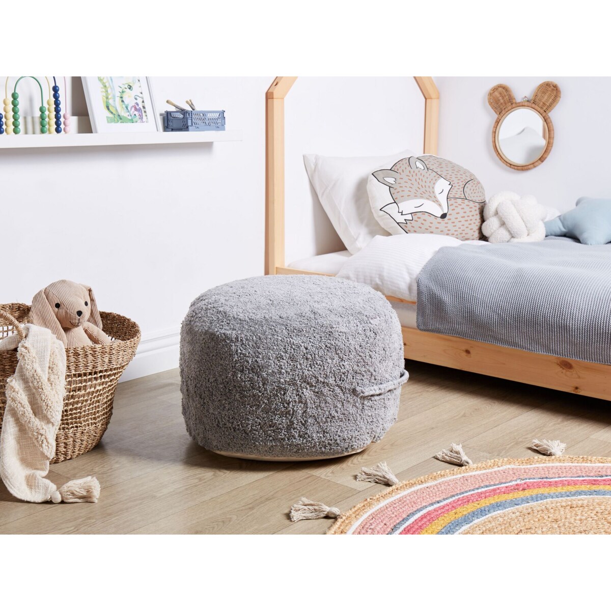 Puf 50 x 35 cm szary KANDHKOT