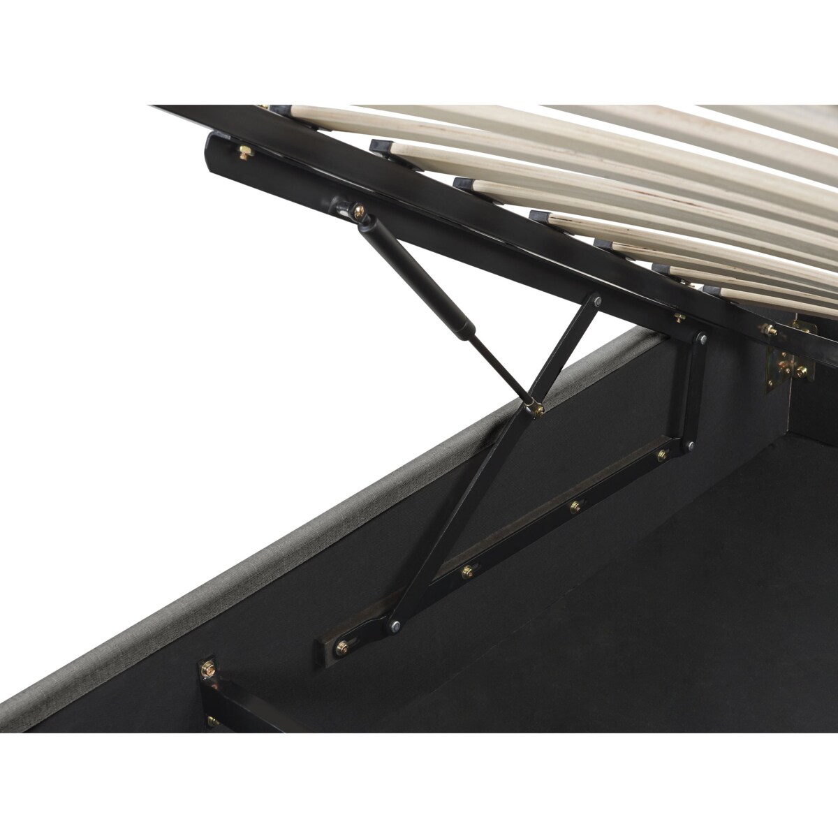 Łóżko z pojemnikiem DINAN 140 x 200 cm Ciemnoszary