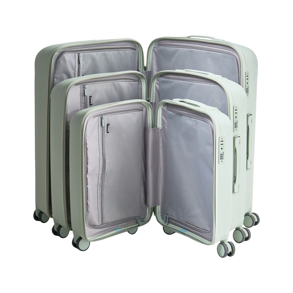 Zestaw 3 walizek TONSAI Jasnozielony