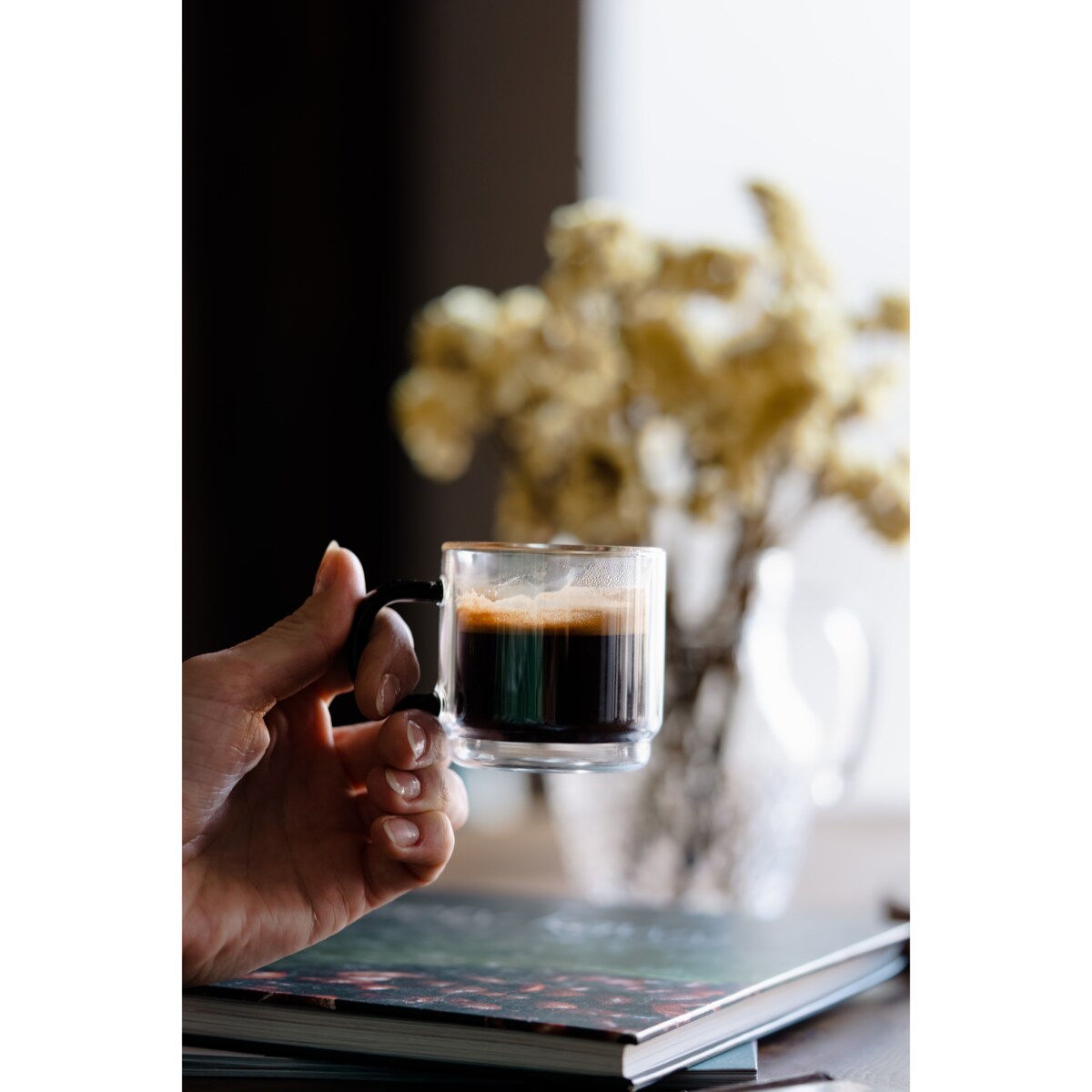 Komplet 2 szklanek z podwójną ścianką do espresso Carbon 80 ml 8548