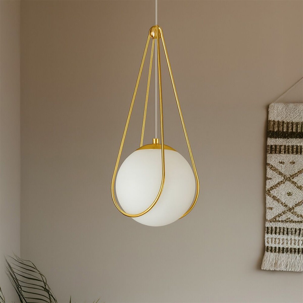 Lampa Sufitowa Wisząca App1793-1Cp Biały, Szkło