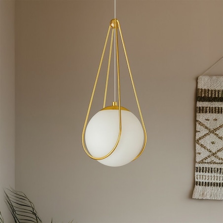Lampa Sufitowa Wisząca App1793-1Cp Biały, Szkło