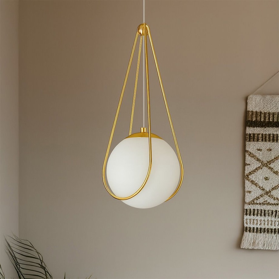 Lampa Sufitowa Wisząca App1793-1Cp Biały, Szkło