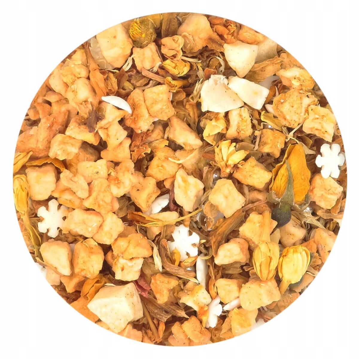 Herbata owocowa Biały Diament o smaku owoców z nutą kremowej brzoskwini - herbata liściasta sypana mieszanka napar susz - gotowa na prezent upominek