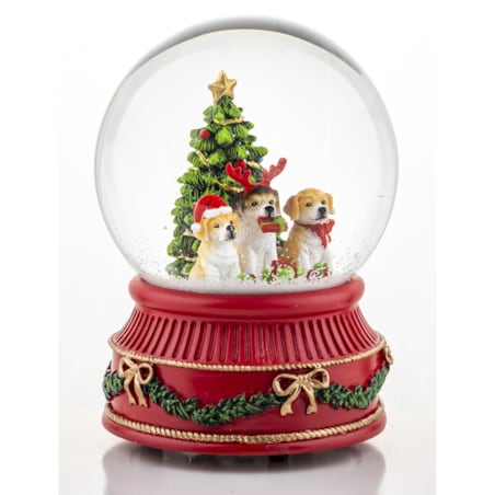 Szklana kula śnieżna z pozytywką 12,5x9x8,5 cm TRE CANI