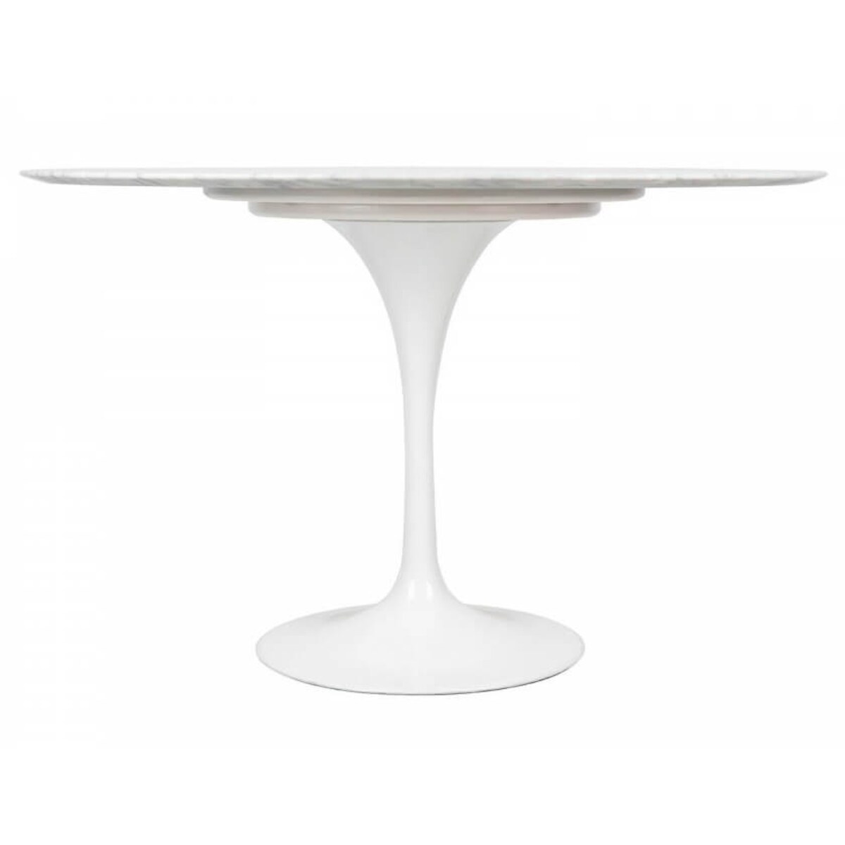 Okrągły stół Tulip GT-09M.FI120 King Home 120 cm marmurowy blat metal biały