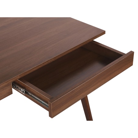 Biurko z szufladami 120 x 70 cm ciemne drewno SHESLAY