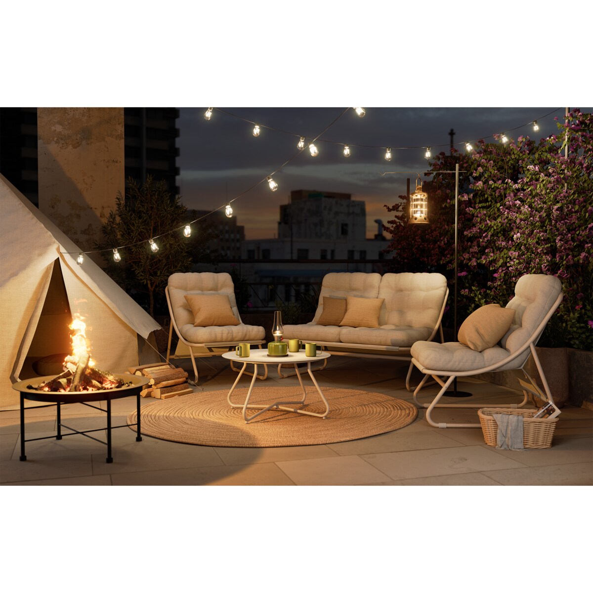 ZESTAW MEBLI OGRODOWYCH CLOUD WYPOCZYNKOWO-KAWOWY