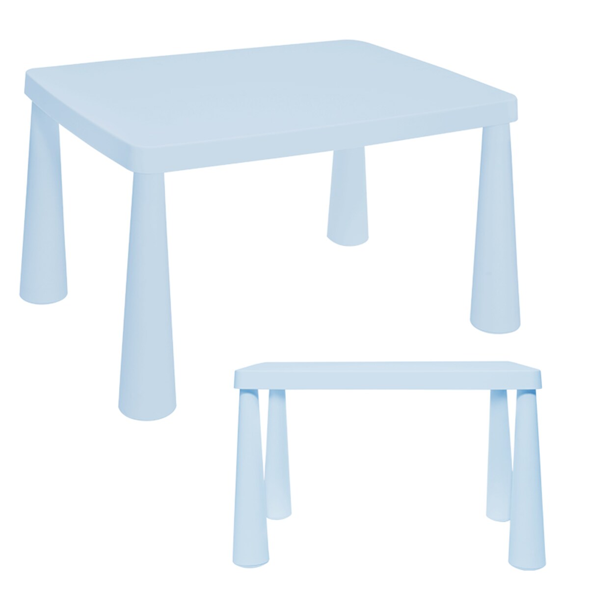 Stolik dla dzieci plastikowy niebieski stabilny stoliczek