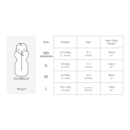 Otulacz Swaddle UP - rozmiar S - biały - ETAP 1 - 2,5 TOG
