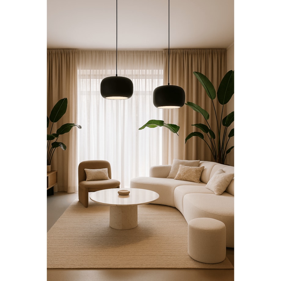 LAMPA WISZĄCA ALUMINIOWA ORIONIS L CZARNA