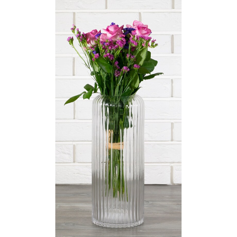 WAZON RAFF szklany przezroczysty wys. 36cm