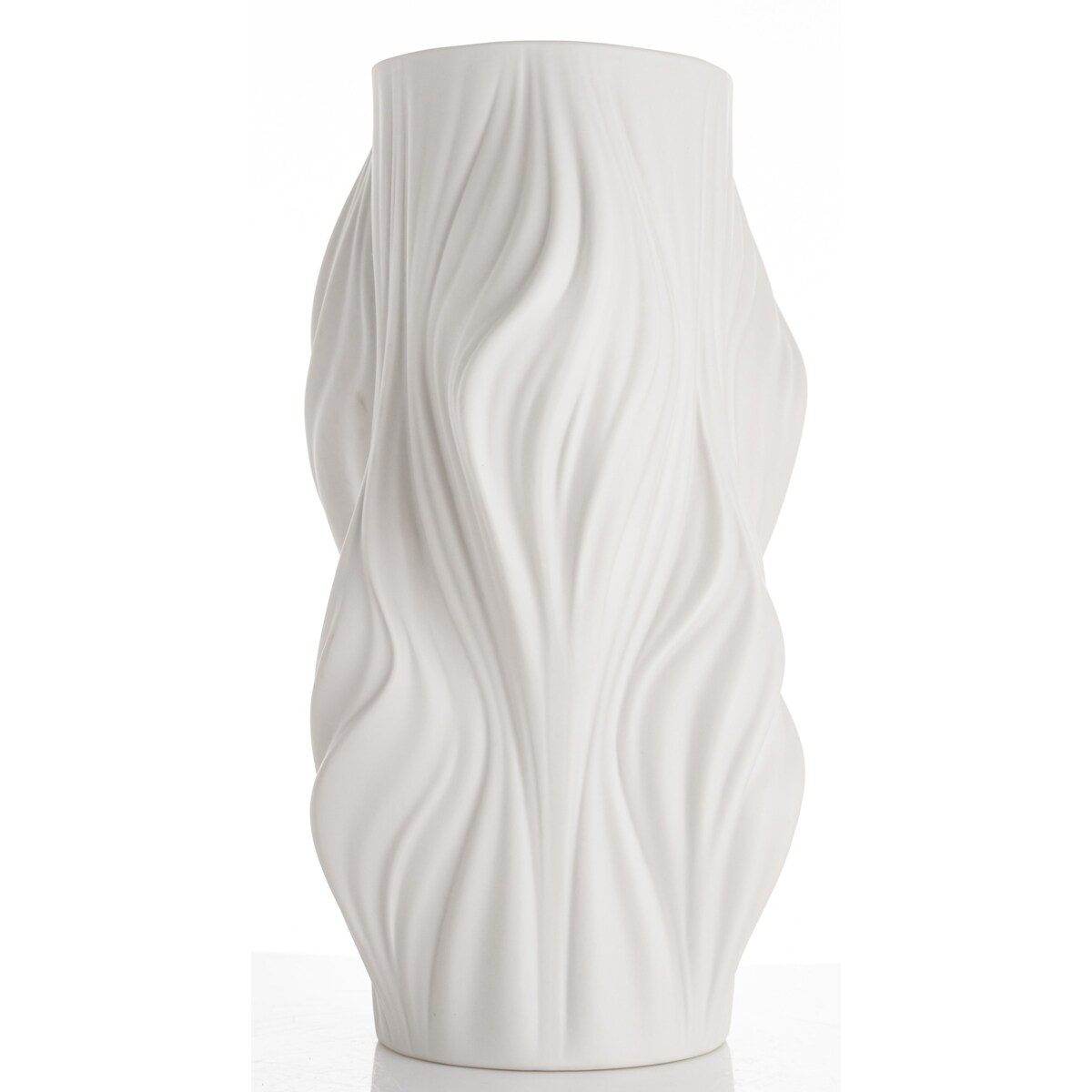 Wazon porcelanowy 35x18x18 cm TWISSTIE biały