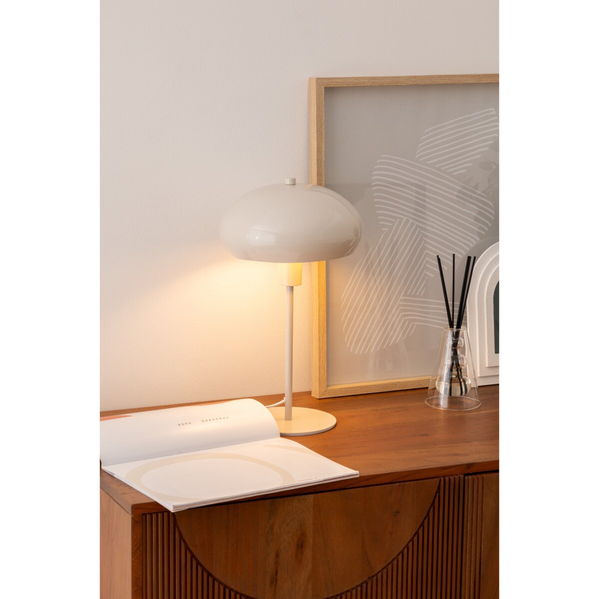 Lampa stołowa grzybek SAVIO, metalowa, wys. 38 cm