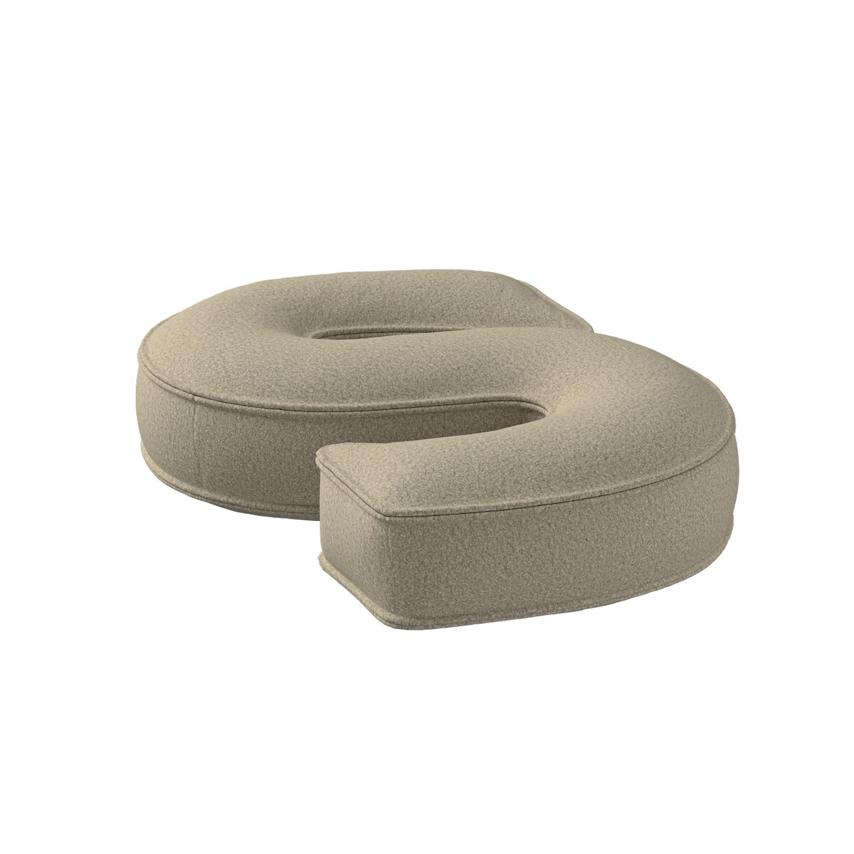 Poduszka literka S, jasny beż, 35x40cm, Boucle