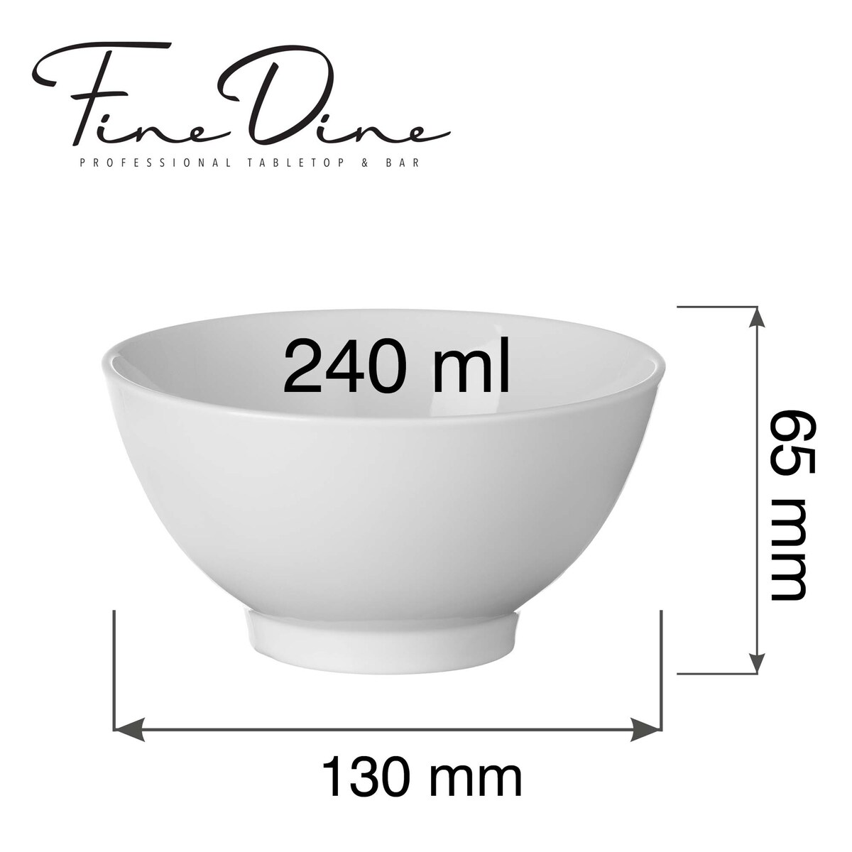 Miska Pure Bianco 240ml, 130mm