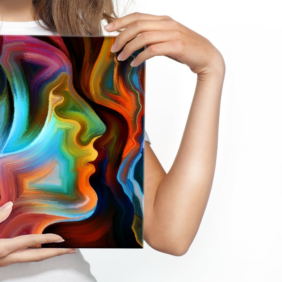 Obraz Na Płótnie Abstrakcyjne Twarze 70x50cm