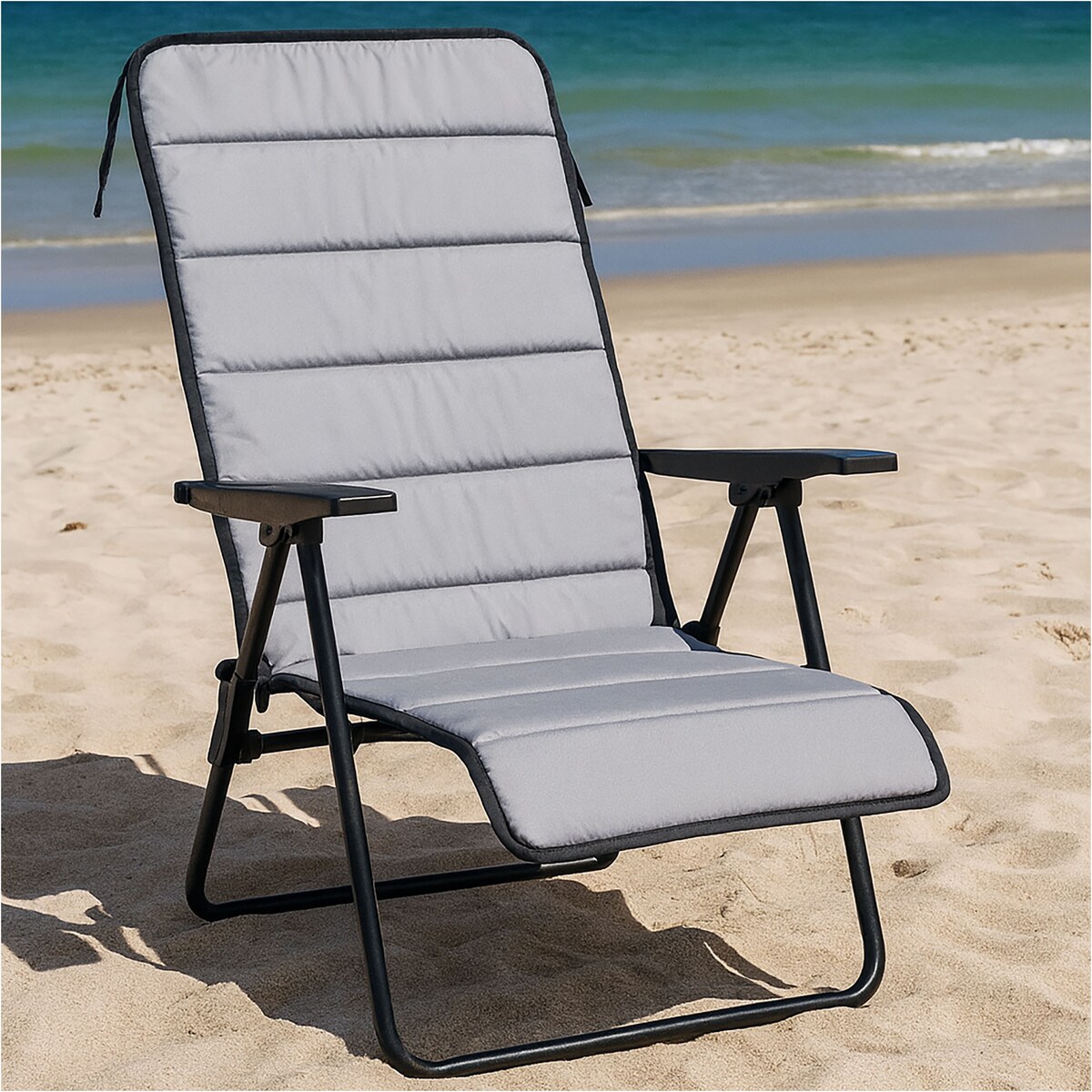 Poduszka Pikowana Z Oparciem Z Pianki Na Ławkę Krzesło Leżak 165X50 Cm