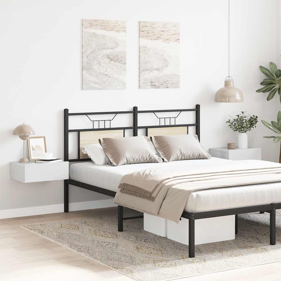 vidaXL Wiszące szafki nocne, 2 szt., białe, wysoki połysk, 40x30x15 cm