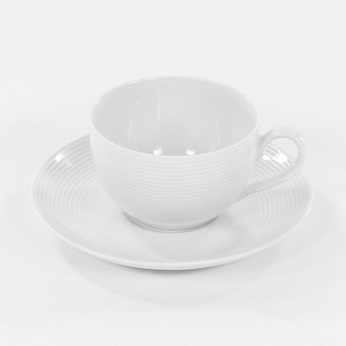 Filiżanka 450 ml ze spodkiem Yvette Biała Linea E755