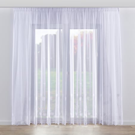 Firana na taśmie 300x245 biały w dmuchawce