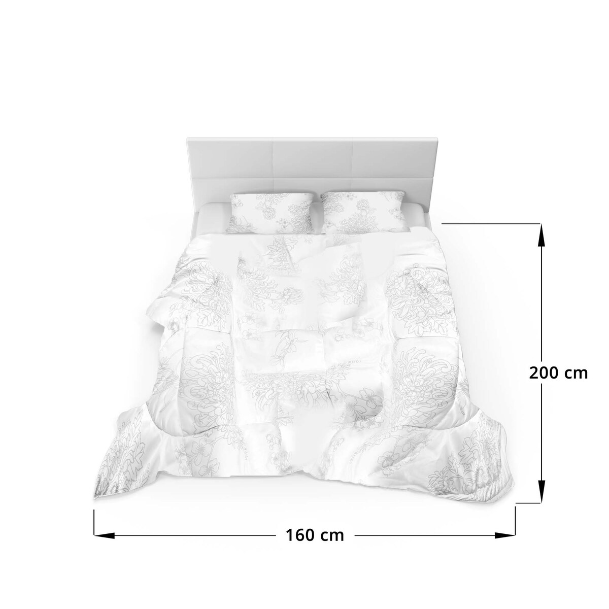 Kołdra Antyalergiczna Całoroczna Drukowana Silikon 160X200 Cm Wzór Kwiaty