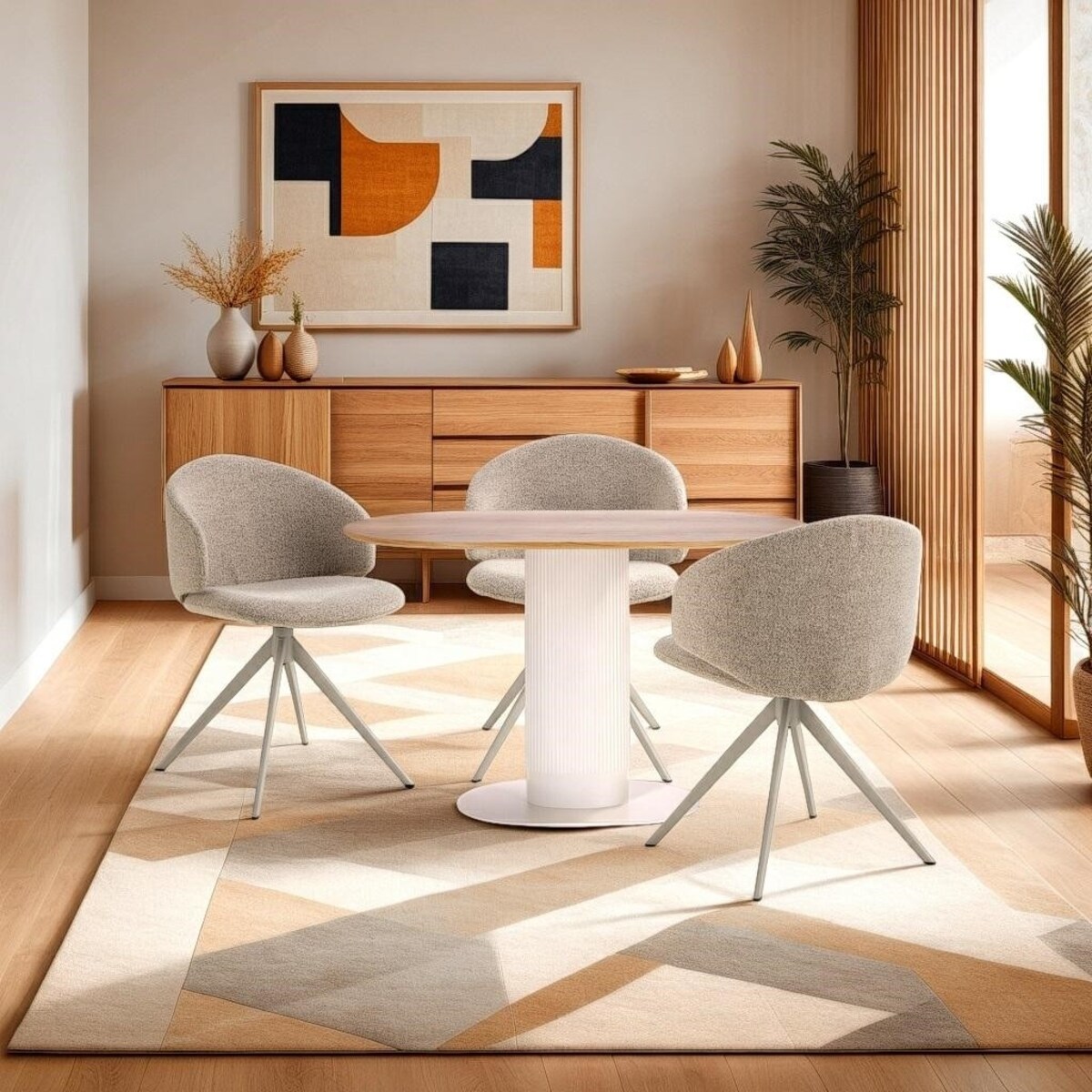 Stół Maxim naturalny dębowy/ biały 120x70 cm