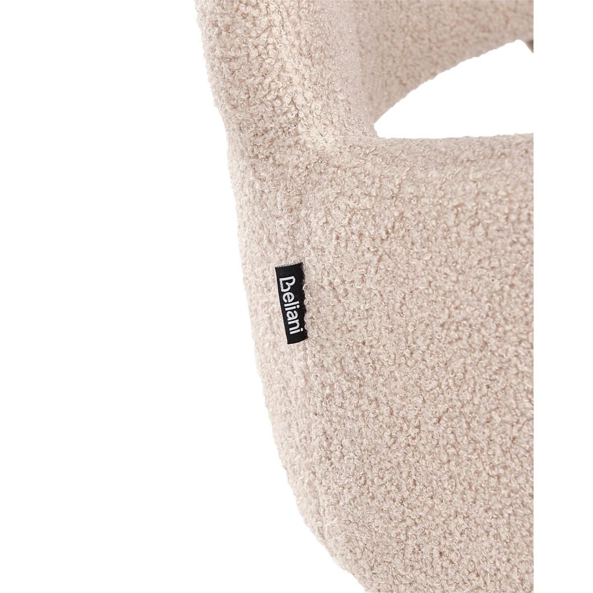 Zestaw 2 krzeseł do jadalni SANILAC Boucle Beżowy