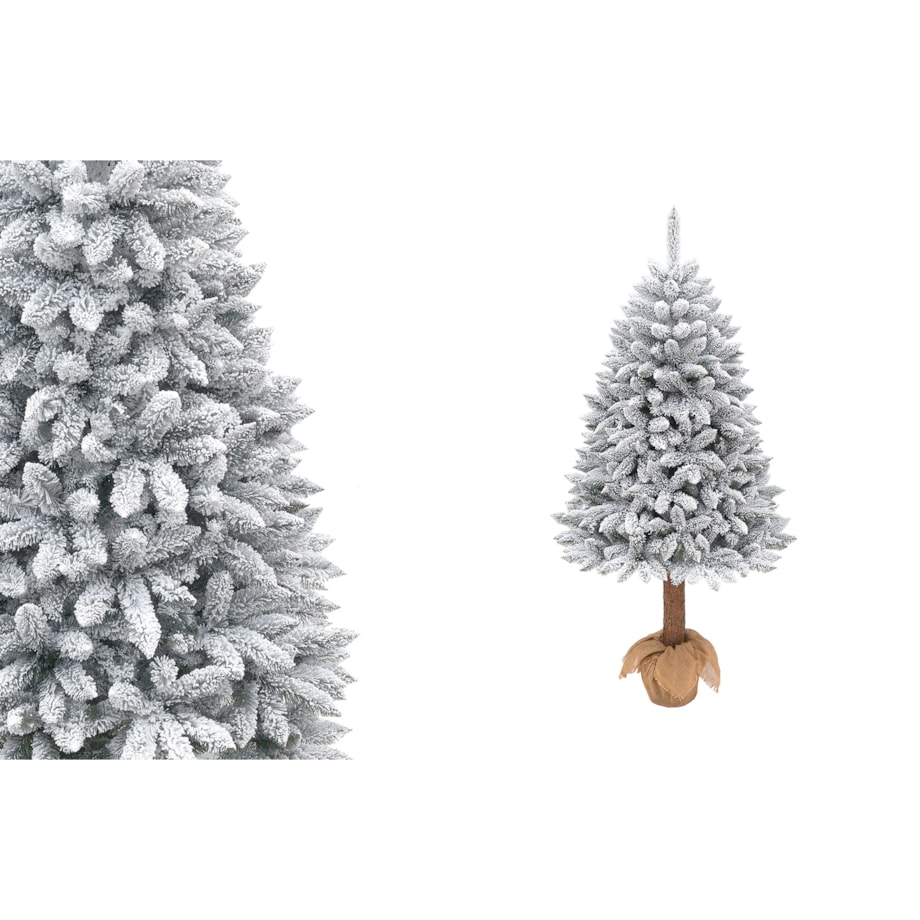 Choinka sztuczna Świerk skandynawski ośnieżony na pniu