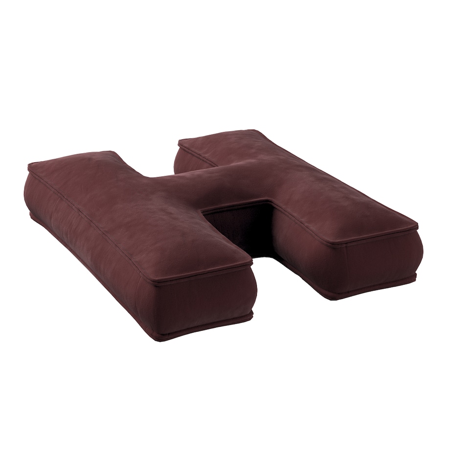 Poduszka literka H, bordowy, 35x40cm, Posh Velvet