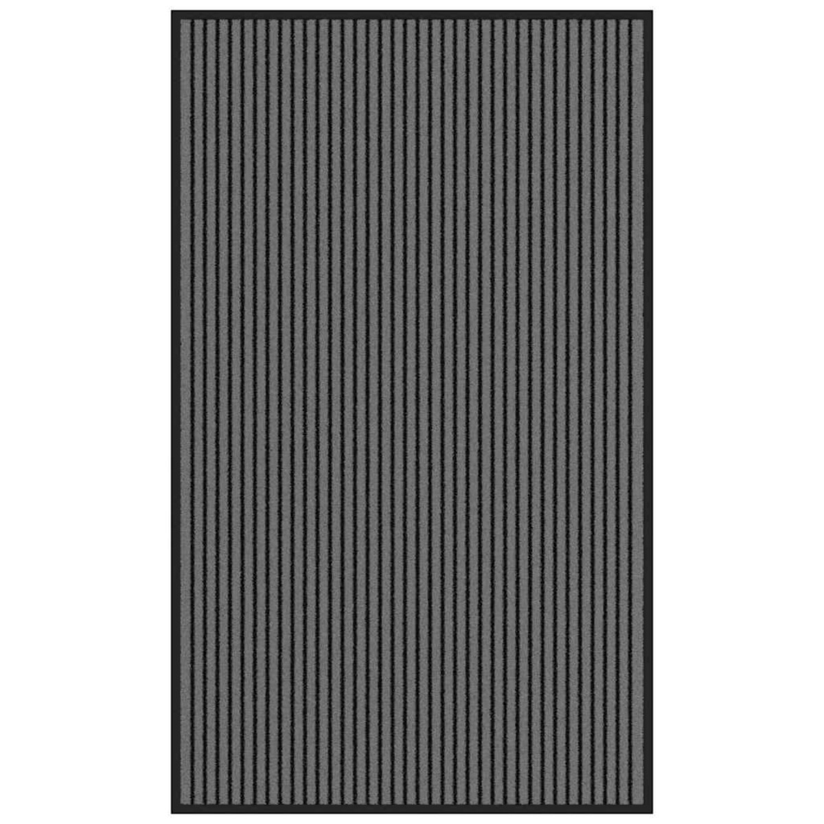 vidaXL Wycieraczka Paski Czarno-Szare 90x150 cm