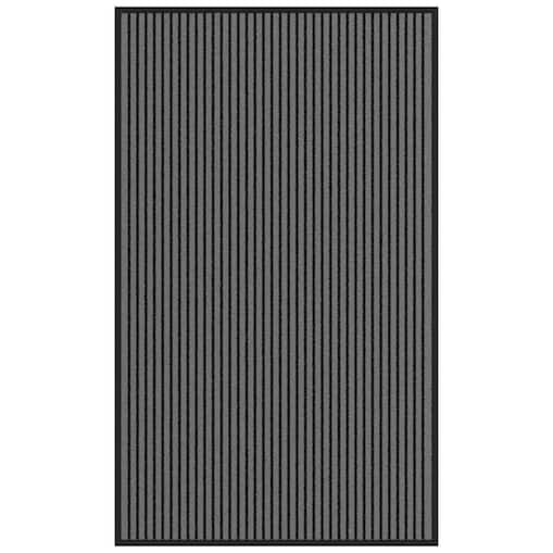 vidaXL Wycieraczka Paski Czarno-Szare 90x150 cm