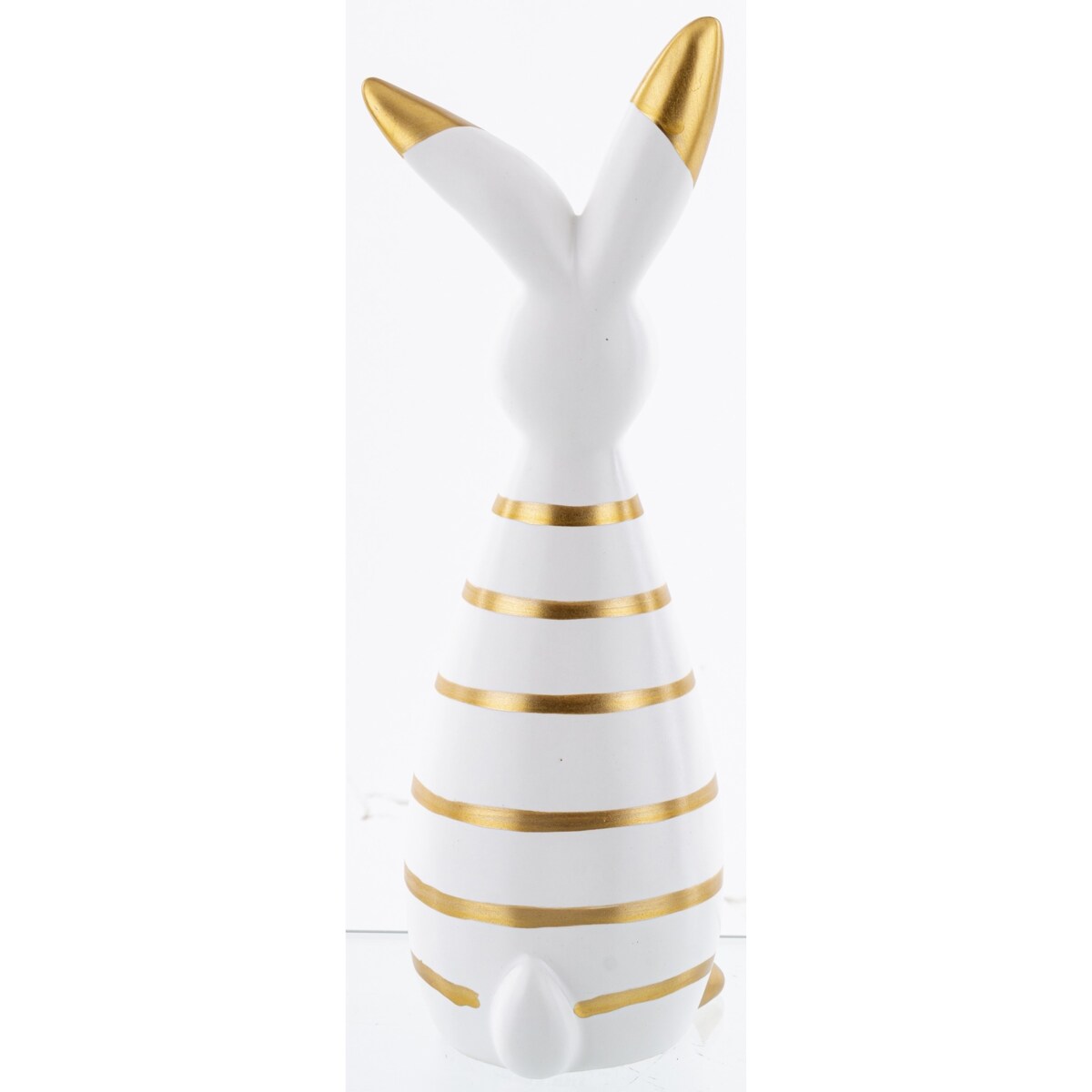 Dekoracja - królik dolomitowy w złote paski 26x10x9 cm