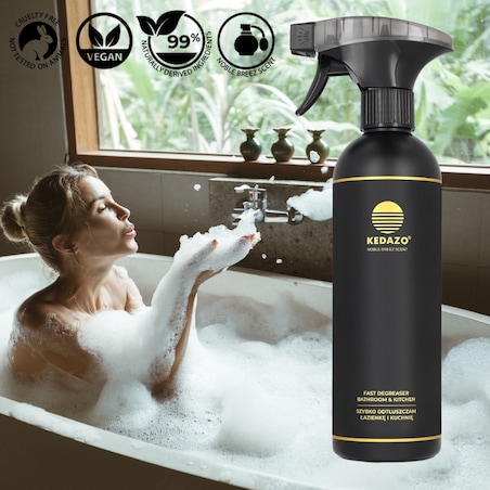 Płyn do odtłuszczania kuchni i łazienki -KEDAZO Fast Degreaser — szybki, skuteczny odtłuszczacz do kuchni i łazienki.