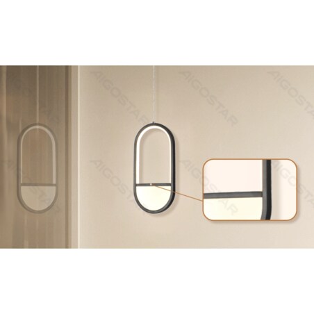 aluminiowa lampa wisząca 13.5w 6500k 120cm