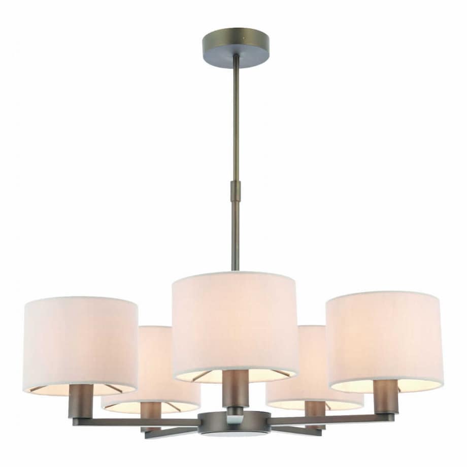 Wielopunktowa lampa wisząca Daley 73017 Endon antyczny brąz biała